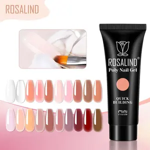 ROSALIND wholesale professional nail supplies private label mini 10g nail extension gel 20 color for nail art beginners