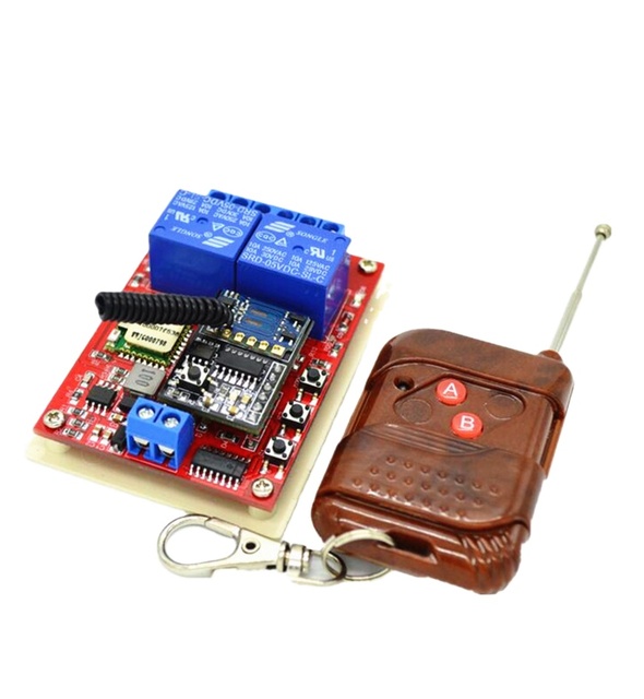 New 2CH 7V 9V 12V 24V DC DIY Wifi Light Smart Switch Home Automation Module, RF 433mhz Remote Control Wireless Relay Switches