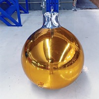 Ballon gonflable réutilisable en PVC Bole Ark de 2 pieds, ornement de Noël, pompe à air électrique, boule miroir imperméable, couleurs personnalisables