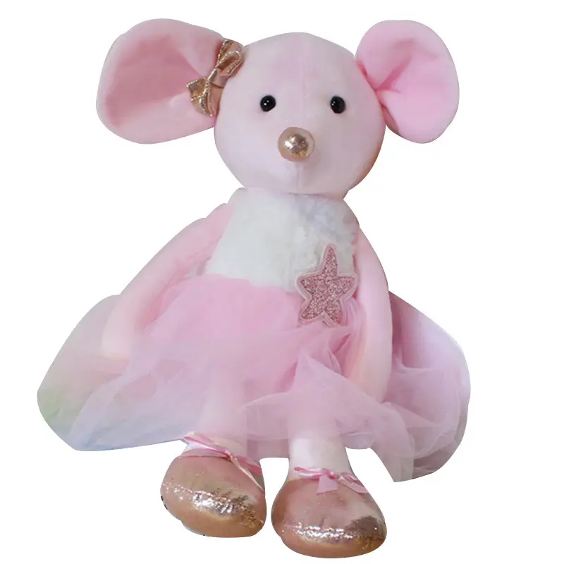 Vente en gros de 42cm de souris de ballet en peluche jouets ballerine poupées ballet danse récital cadeaux pour les filles