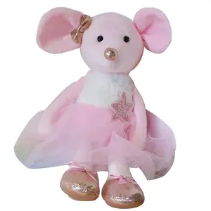 Großhandel 42 cm Plüsch-Ballettmaus gefüllte Tierspielzeug Ballerina-Puppen Ballett-Tanz-Rezital Geschenke für Mädchen