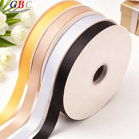 Ruban en satin polyester simple face de qualité supérieure de 2,2 cm pour boîte à gâteaux, emballage cadeau, design floral et décoration de pâtisserie