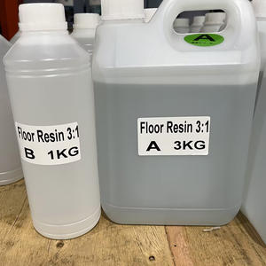 100% Solid Metallic Clear AB Epoxidharz und Härter für industrielle Betonboden harz <span class=keywords><strong>Epoxy</strong></span> Coating Glue Paint Kit Para Piso - Product Image 2