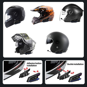 BT40 con impermeable IP65 Cancelación de ruido Auriculares inalámbricos 5,3 Audifonos Rojo Casco de motocicleta Auriculares para motocicleta - Product Image 5