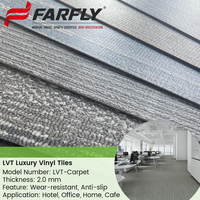 2,0mm Teppichmuster Luxus-Vinylfliesen LVT Bodenbelag für Büro Hotel Zuhause, Rutschfeste Wasserdichte Umweltfreundliche LVT-Bodenbeläge