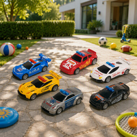 Modèle de voiture en alliage métallique moulé sous pression 1/64 personnalisé, ensemble de jouets de course à rétrofriction, carte de puzzle pour jeu de stationnement, cadeau pour enfant