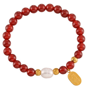 Bracelet <span class=keywords><strong>en</strong></span> Agate Rouge Porte-Bonheur avec Perle d'Eau Douce et Bille <span class=keywords><strong>en</strong></span> Acier, Bracelet <span class=keywords><strong>en</strong></span> Cinabre <span class=keywords><strong>pour</strong></span> Anniversaire <span class=keywords><strong>de</strong></span> Filles - <span class=keywords><strong>Vente</strong></span> <span class=keywords><strong>en</strong></span> <span class=keywords><strong>Gros</strong></span> - Product Image 1