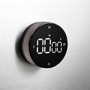 Minuteur de cuisine numérique rotatif en plastique avec affichage LED, support magnétique, alarme sonore puissante et boutons de raccourci pour la cuisson (<span class=keywords><strong>5</strong></span>/15/25 <span class=keywords><strong>min</strong></span>) - Product Image 4