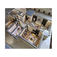 Maqueta de Diseño de Interiores Moderno Personalizada de Alta Gama, Maqueta a Escala de Paisaje en Miniatura