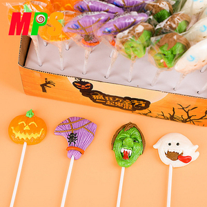 Piruletas de Halloween Venta directa del fabricante Calabaza espeluznante y palo de escoba de monstruo <span class=keywords><strong>verde</strong></span> Caramelo en caja con <span class=keywords><strong>sabor</strong></span> afrutado - Product Image 5