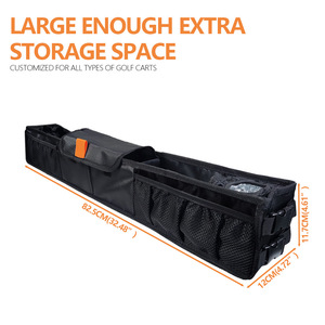 Golf Cart Front Organizer Storage Bag Nylon 8-11 Compartments Car Organizers For Golf Cart Accessories - Product Image 5