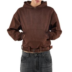 Concevez Votre Vêtement Streetwear de Marque : Sweats à Capuche Premium en Velours avec Poche Kangourou et Ceinture – Fabricant de Sweats à Capuche en Gros - Product Image 5