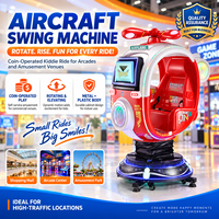 Manège à monnayeur pour enfants, modèle 'Bateau de rêve' et 'Avion rotatif', avec élévateur et balançoire, en métal et plastique, jeu de course, pour parcs d'attractions et salles d'arcade