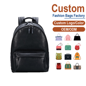 Mochila de Cuero Genuino para Hombre, Color Negro, con Acabado de Cera, Anti-Robo, con Doble Cierre, Elegante y Segura, Compañera Ideal para el Trabajo y Viajes - Product Image 1