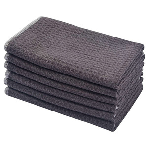 Microfiber Car Cleaning Towel 40Cm Square Strong <b>Absorbent</b> Waffle <b>Cloth</b> For Vehicle Care - Product Image 2