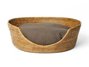 Cesta de ratán para mascotas perros y gatos cama casa - Product Image 4