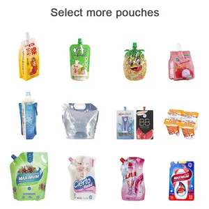 Doypack Bag HQ PACK Custom Printed Food Grade Flexible Packaging Stand Up Pouch Doypack Bag For Sauce Mayonnaise With Spout