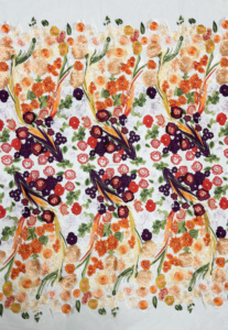 Tissu en dentelle de tulle brodé floral 3D stéréo G3677, style peinture à l'huile vintage, pour robes de soirée, cheongsams et robes de mariée - Product Image 6