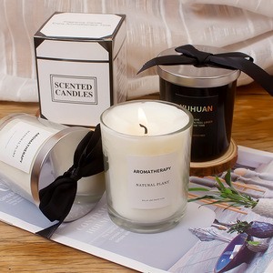 Bougie parfumée Yuhuan en verre, 60 heures de combustion, sans fumée, parfum naturel de plantes, décoration d'intérieur - Product Image 2