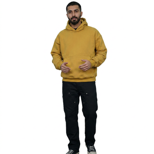 Sudadera con Capucha de Alta Calidad, 500gsm, para Hombre, Poliéster/Algodón, Logotipo Bordado, Hombros Caídos, Corte Holgado, Estilo Oversize, Otoño - Product Image 1