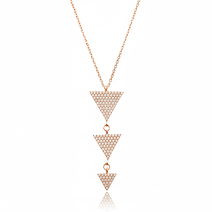 Colgante de Plata de Ley 925 con diseño triangular geométrico, joyería turca - Product Image 2