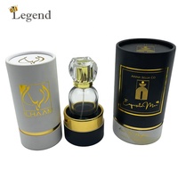 Boîtes d'emballage rondes personnalisées pour flacons de parfum de voiture, tubes cylindriques en papier noir et blanc, 30 ml, 50 ml, 100 ml, emballage de boîtes de parfum
