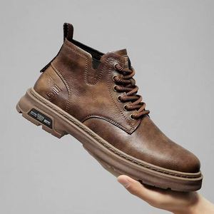 Chaussures en cuir décontractées tendance pour hommes - Product Image 2