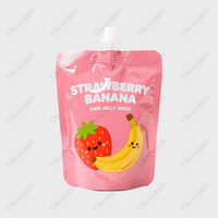 Feuille d'aluminium en plastique de forme spéciale imprimée sur mesure Stand up sac de poche à bec verseur pour jus de fruits liquide 250ml 500ml 1000ml 5 litres