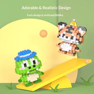 Ventes chaudes de 12 blocs de construction de petites particules de poupées de dessin animé, jouets éducatifs pour enfants, cadeaux de vacances, vélo à 7 vitesses - Product Image 4