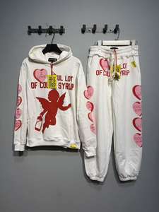 Hochwertiges 'Awful <span class=keywords><strong>Lot</strong></span> <span class=keywords><strong>of</strong></span> Cough Syrup' Hoodie und Jogginghosen Set Bedruckte Baumwolle Individuelles Grafik-Design Herren-Set - Product Image 2