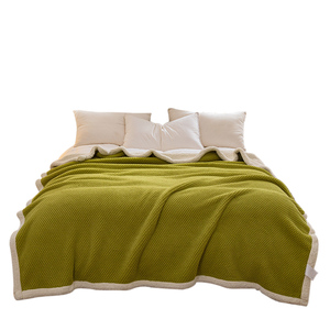 Manta <span class=keywords><strong>de</strong></span> <span class=keywords><strong>cama</strong></span> <span class=keywords><strong>de</strong></span> doble cara, lana <span class=keywords><strong>de</strong></span> Cachemira <span class=keywords><strong>de</strong></span> cordero, mantas a cuadros, funda <span class=keywords><strong>de</strong></span> sofá cálida para <span class=keywords><strong>invierno</strong></span>, <span class=keywords><strong>colcha</strong></span> - Product Image 1