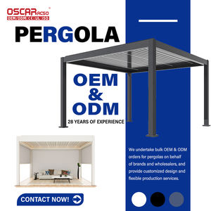 Pergola rétractable moderne pour patio extérieur, imperméable, avec revêtement en poudre, motorisée ou manuelle, pour jardin, <span class=keywords><strong>solarium</strong></span> - Product Image 4