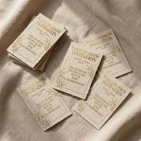 Invitaciones para Eventos con Papel de Semillas y Lámina Dorada |   Tarjetas de Invitación Biodegradables y Plantables |   Tarjetas de Inserción para Bodas y Eventos Corporativos