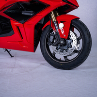 Cybern Adult E-Moto Electric Racing Motorcycle Red Black Sportbike Mid-Drive ABS Full Fairing