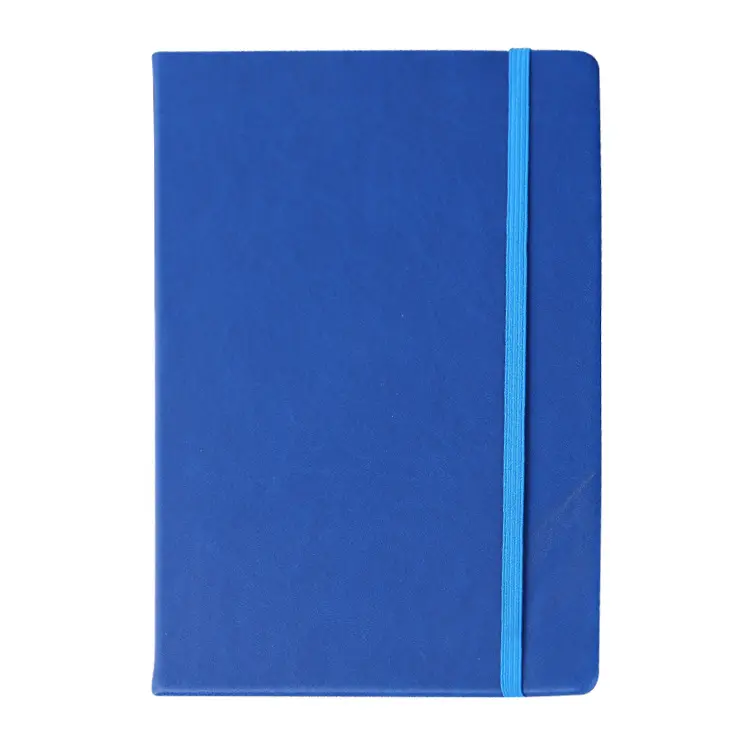 Personalizado A5 Agenda diaria bolsillo planificador diario cubierta de cuero de la PU cuaderno con banda elástica