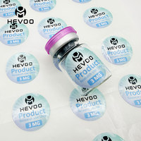 Étiquettes personnalisées pour flacons de peptides 3 ml, autocollants holographiques en vinyle imperméable avec logo personnalisé pour l'emballage de la recherche, commandes en gros