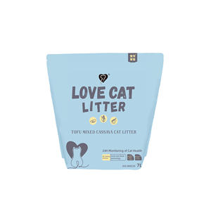 Lovecat Sea Breeze 6 sacos 2.0mm 7L Eco-friendly Areia Do Gato com Efeito de Ajuntação Tofu Mista Mandioca Areia Do Gato - Product Image 2