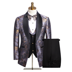 <span class=keywords><strong>Traje</strong></span> de negocios de Jacquard de tres piezas para <span class=keywords><strong>hombre</strong></span>, de talla grande, transpirable, antiarrugas, impermeable, europeo, americano, transfronterizo - Product Image 1