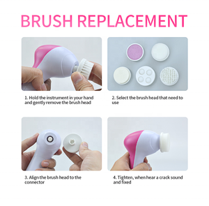 5 en 1 multi-fonction beauté machine <span class=keywords><strong>visage</strong></span> <span class=keywords><strong>brosse</strong></span> nettoyant <span class=keywords><strong>visage</strong></span> nettoyage <span class=keywords><strong>brosse</strong></span> <span class=keywords><strong>anti</strong></span>-âge SPA masseur - Product Image 6