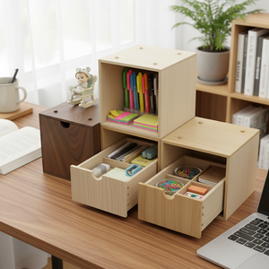 Cajón Fácil de Sacar con Esquinas Redondeadas, Organizador de Madera Personalizado, Almacenamiento Apilable, Caja de Cajones Transparente - Product Image 2