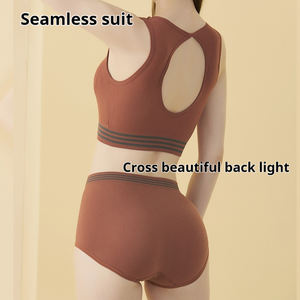 Спортивный костюм женский бесшовный, дышащий, спортивный комплект - Product Image 4