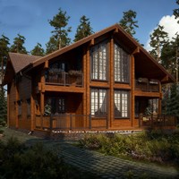 Offre Spéciale – Grande Villa Familiale Traditionnelle en Bois, 4 Chambres, Kits de Cadres Préfabriqués, Chalet en Rondins à Deux Niveaux, Écologique