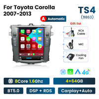 NaviFly TS système Android 8 core 8 + 128GB lecteur multimédia de voiture pour Toyota Corolla 2007-2013 avec écran partagé