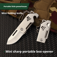 Couteau miniature Lock & Load, couteau pliant portable et tranchant, couteau d'extérieur porte-clés, couteau pliant pour ouvrir les colis