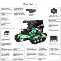 JetTank Jetson Nano ROS Robot Car avec Lidar, caméra de profondeur 3D, prise en charge de l'écran tactile SLAM, conduite autonome, interaction avec la vision
