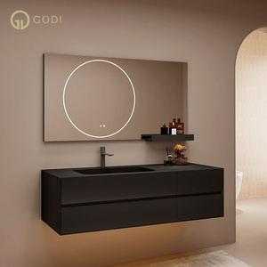 <span class=keywords><strong>GODI</strong></span> Mueble de Baño Colgante de 40 Pulgadas con 1 Lavabo y 2 Cajones, Estilo Moderno - Product Image 5