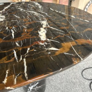 Tavolino <span class=keywords><strong>da</strong></span> Caffè Moderno in Marmo Nero, Design di Lusso in Stile Francese Classico, Tavolo Rotondo Centrale per Arredamento Casa - Product Image 4