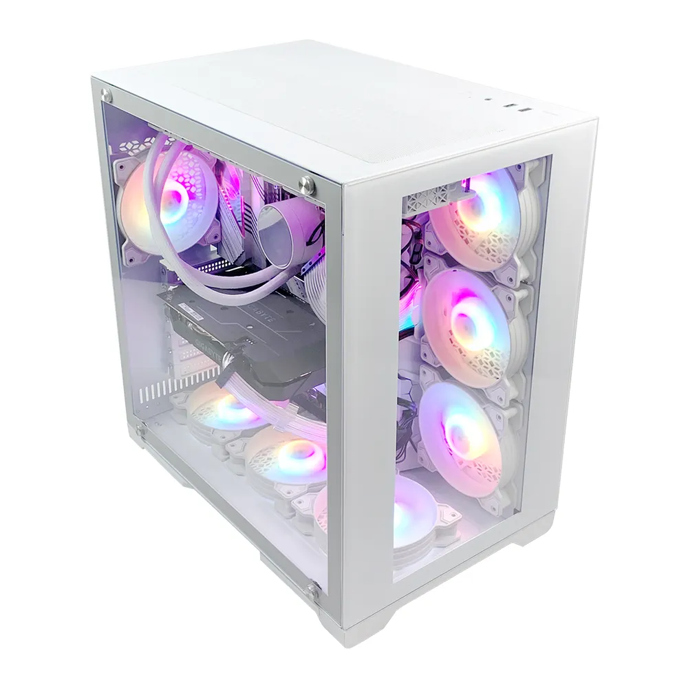 New Design Wholesale Computer Gaming Case PC Case Gamer Most Popular High Quality Cool Gaming PC Desktop Computer Gaming Color C