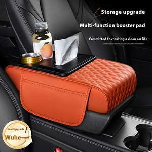 Reposabrazos de coche de cuero multifuncional 5 en 1, funda Universal para todas las estaciones, portavasos delantero con caja, organizador de almacenamiento - Product Image 1