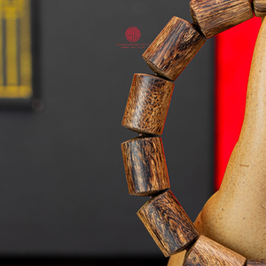 Pulsera Premium de Agarwood Lu Thong para Hombre, 10x12mm, Cuentas de Madera Natural, Joyería Espiritual, Regalo - Product Image 2